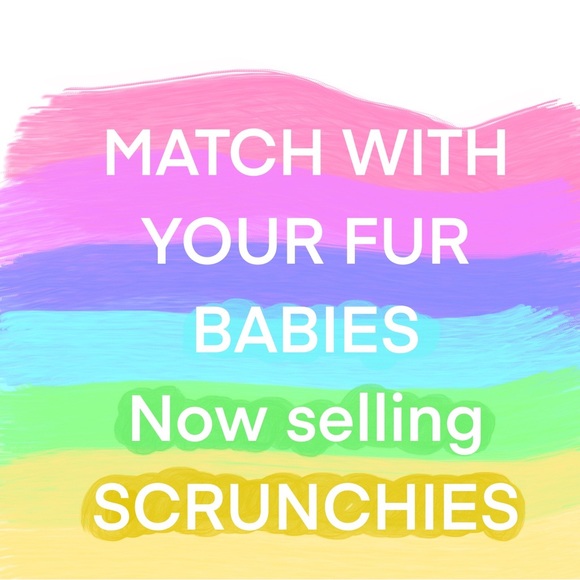 👩‍🦱 4 for $16 SCRUNCHIE ( golden plaid ) MATCH WITH YOUR FUR BABY 💕 - Picture 6 of 7